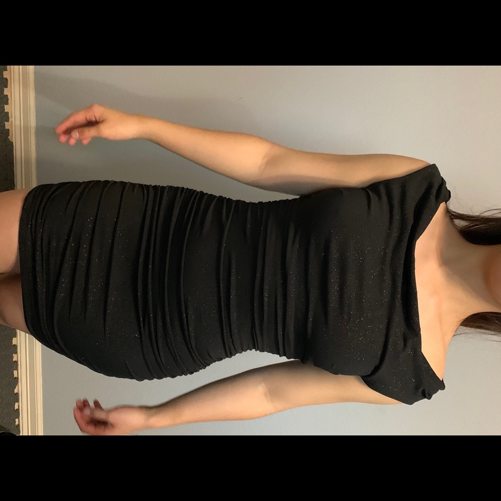 Black mini dress